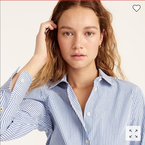 J.Crew Petite Slim Stretch Perfect Shirt in Perfect Stripe - Picture 2 of 4